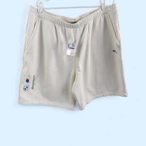 Puma Men's Light Beige Athletic Shorts